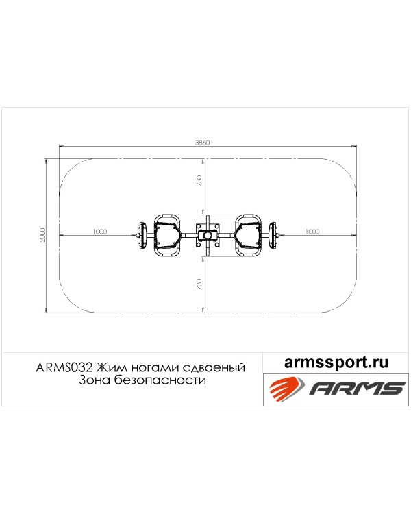 ARMS032 Жим ногами сдвоенный